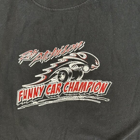 Rob Atchison Funny Car Champion T Shirt Size L Team Ace Fast Eddie Black - Picture 3 of 6